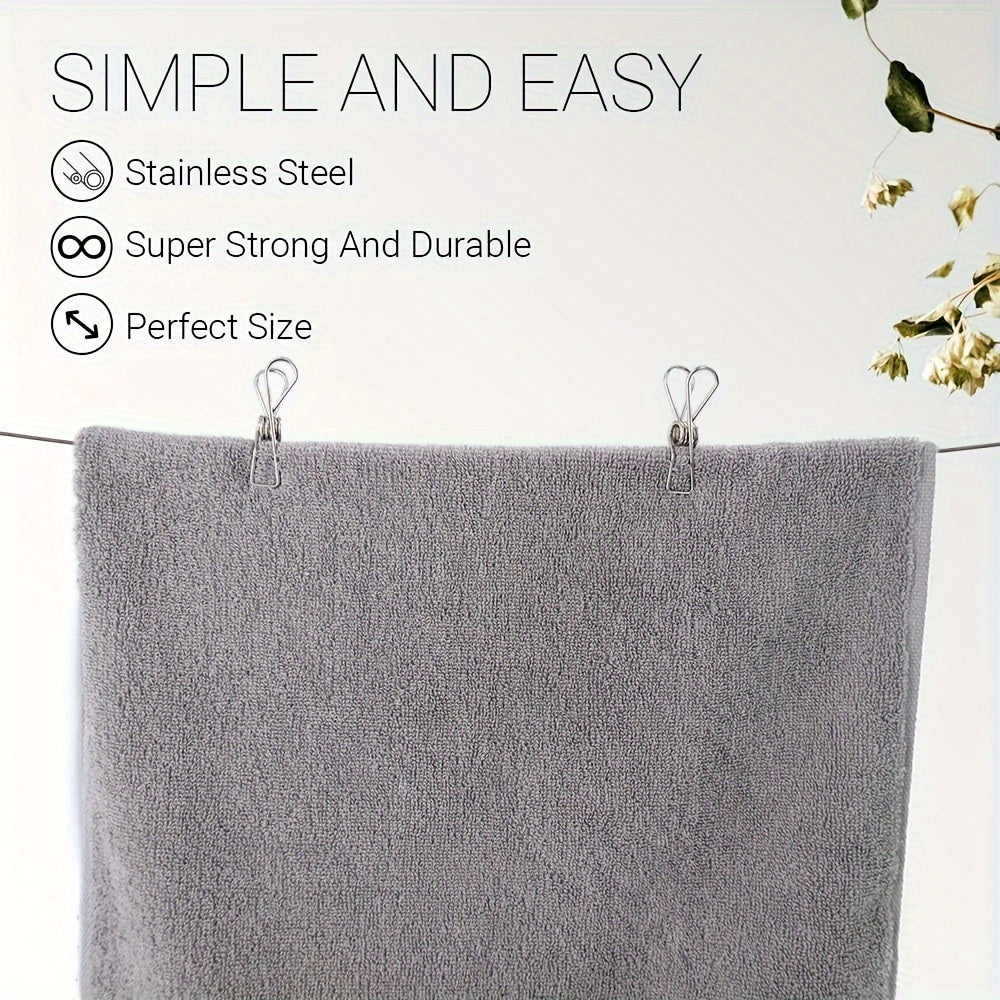 Stainless Steel Clothes Clips Pack of 10 or 20 Large Medium Small Durable Laundry Utility