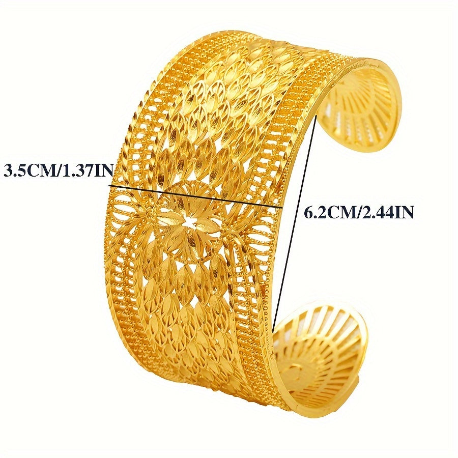 Zinc Alloy Phoenix Bangle Adjustable Wide Cuff Bracelet for Women Jewelry