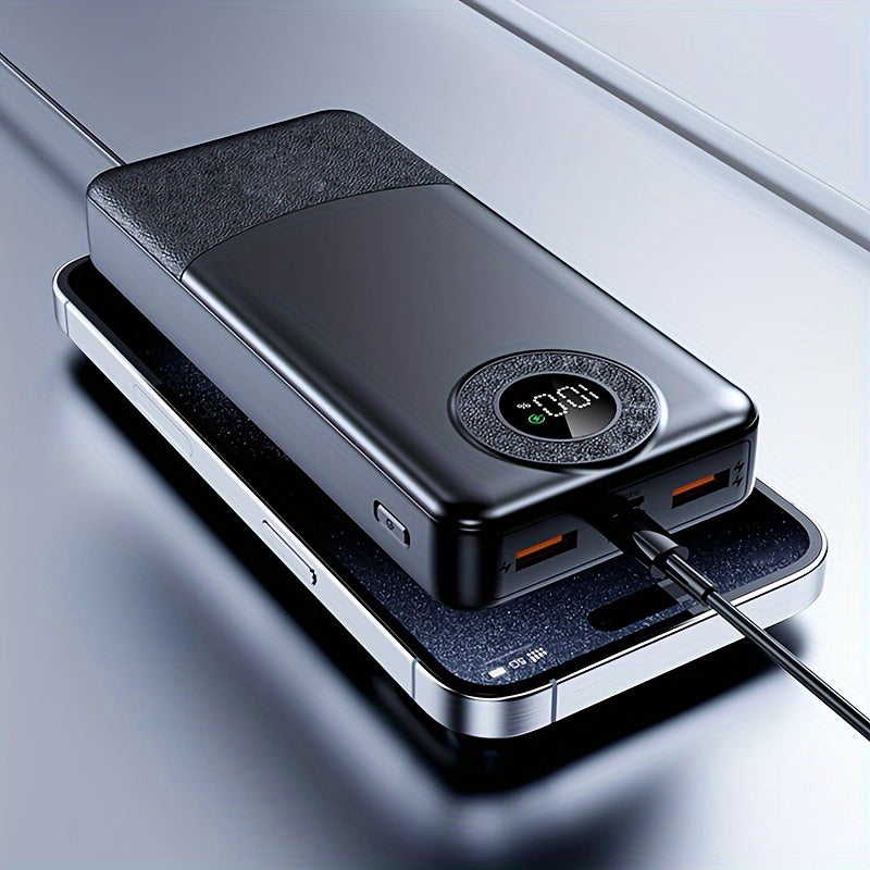 20000mAh Quvvat Banki Tez zaryadlash LED displey Ikki kirish chiqish portativ favqulodda zaryadlovchi iPhone Android uchun