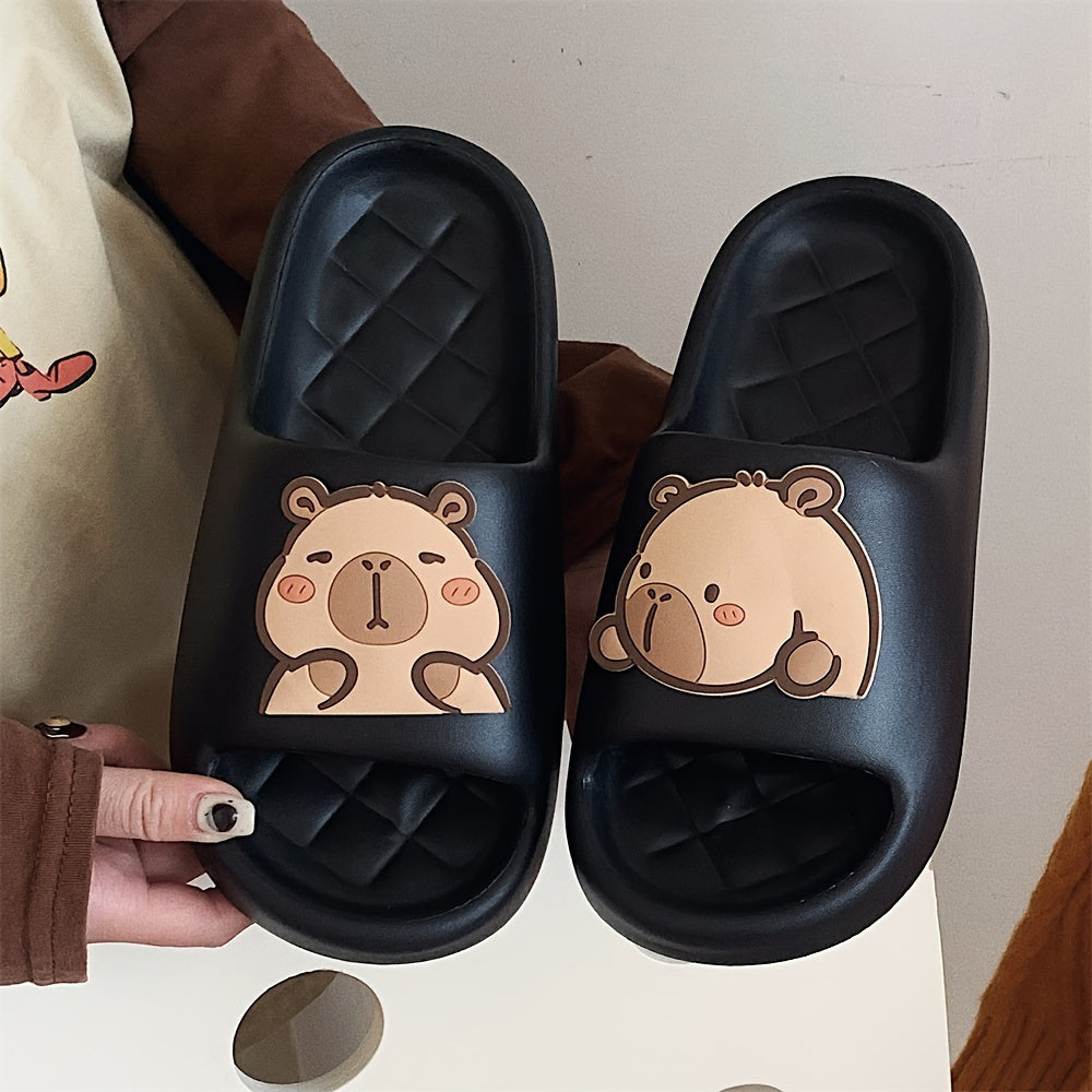 Women's Cute Cartoon Bear EVA Slide Sandals Non-Slip Indoor Outdoor