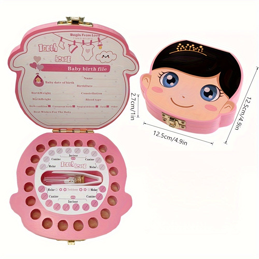 Kids' Tooth Fairy Box Handcrafted Beechwood for Lost Teeth and Hair Storage