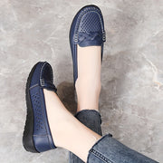 Ayollar uchun nafas oluvchi sintetik slip-on kundalik sport poyabzali, past top yozgi poyabzal