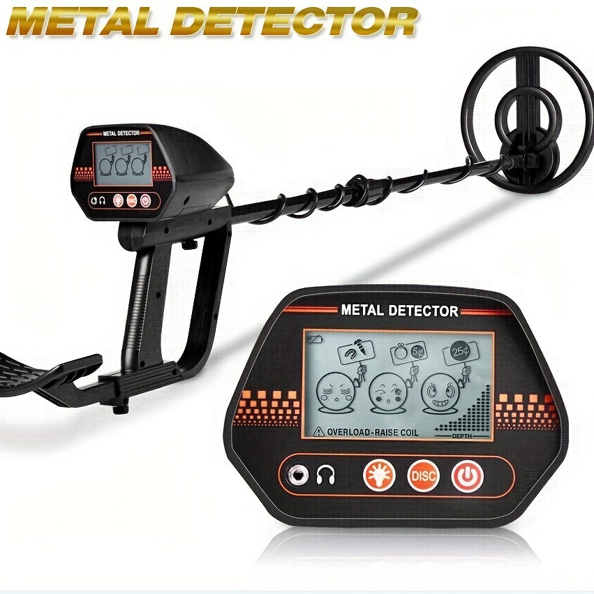 Handheld Metal Detector for Coins and Large Objects, 7kHz Frequency, Detects Up to 12.7cm for Coins, 91.44cm for Large Items