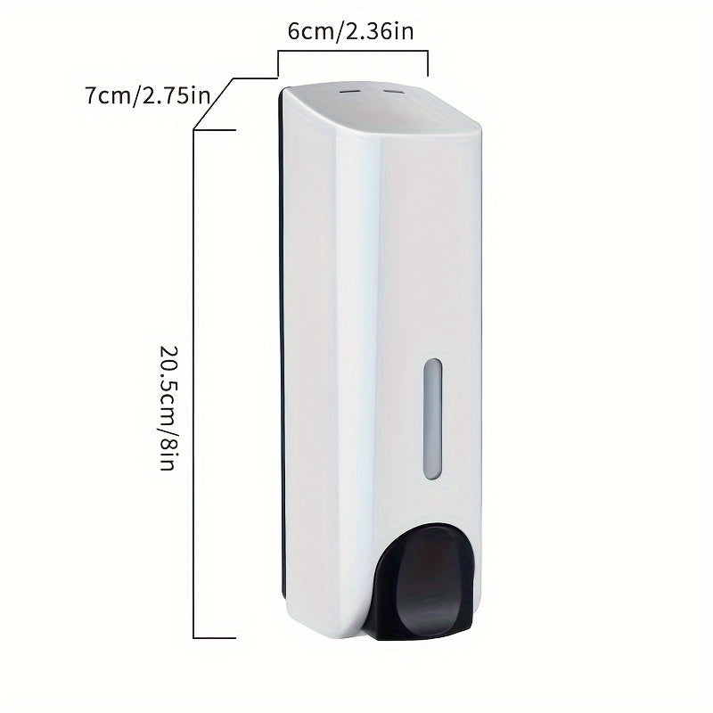 Wall-Mounted Soap Dispenser for Bathroom and Kitchen Storage, Plastic, Modern Design