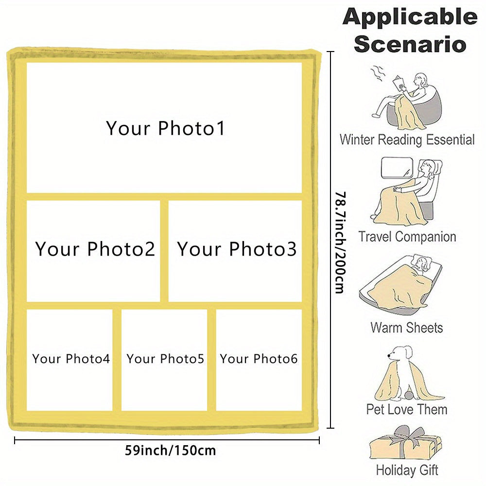 Custom Photo Blanket Soft Flannel Throw Personalized Gift for Home and Travel