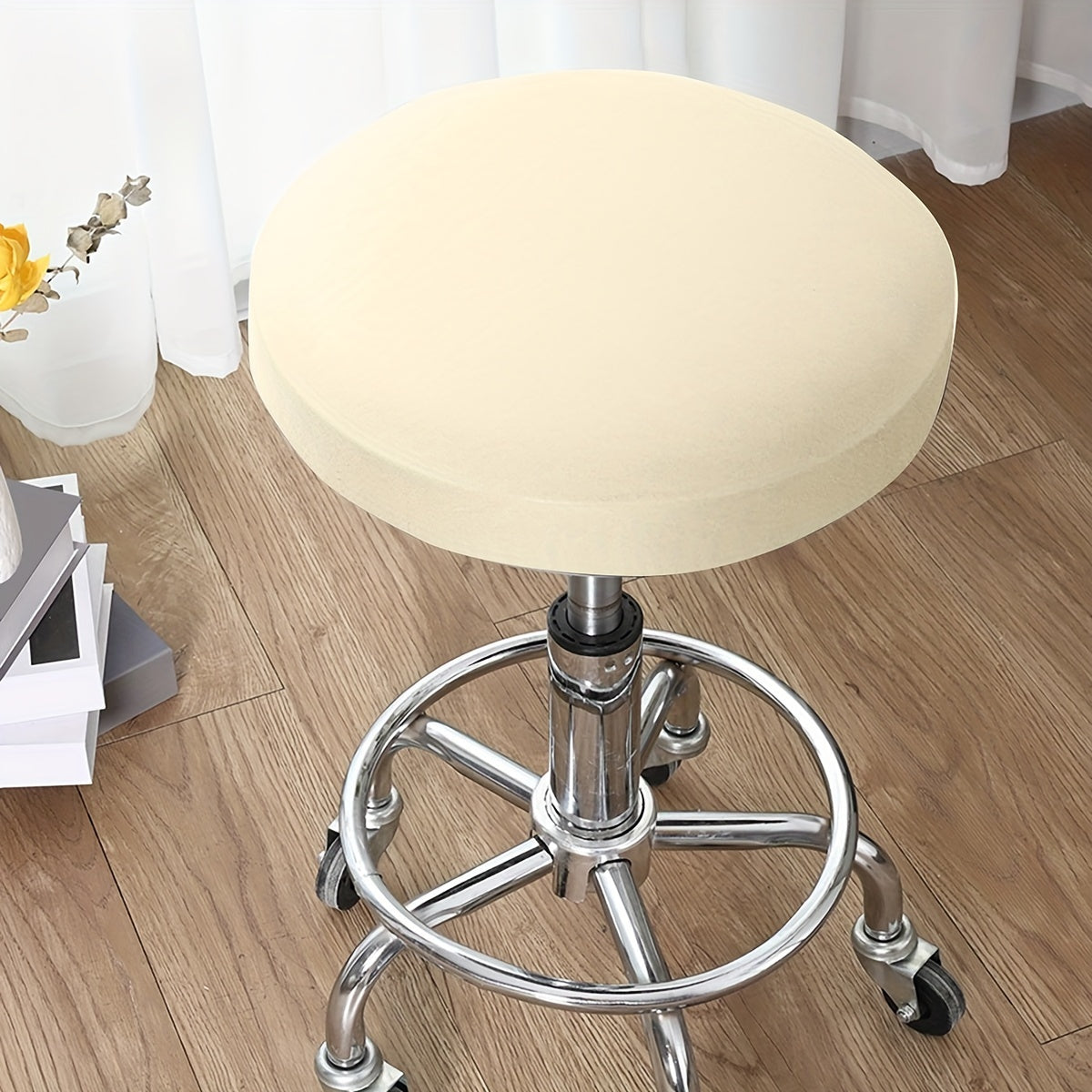 Waterproof Round Stool Cover Made of Milk Fiber Fabric with Elastic