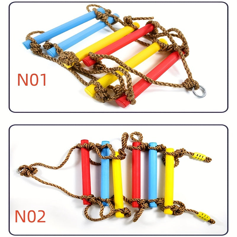 Bolalar va kattalar uchun arqon zinapoyasi ko'tarish o'yini, tebranma to'plami yoki daraxt uyi uchun kulgili o'yinchoq