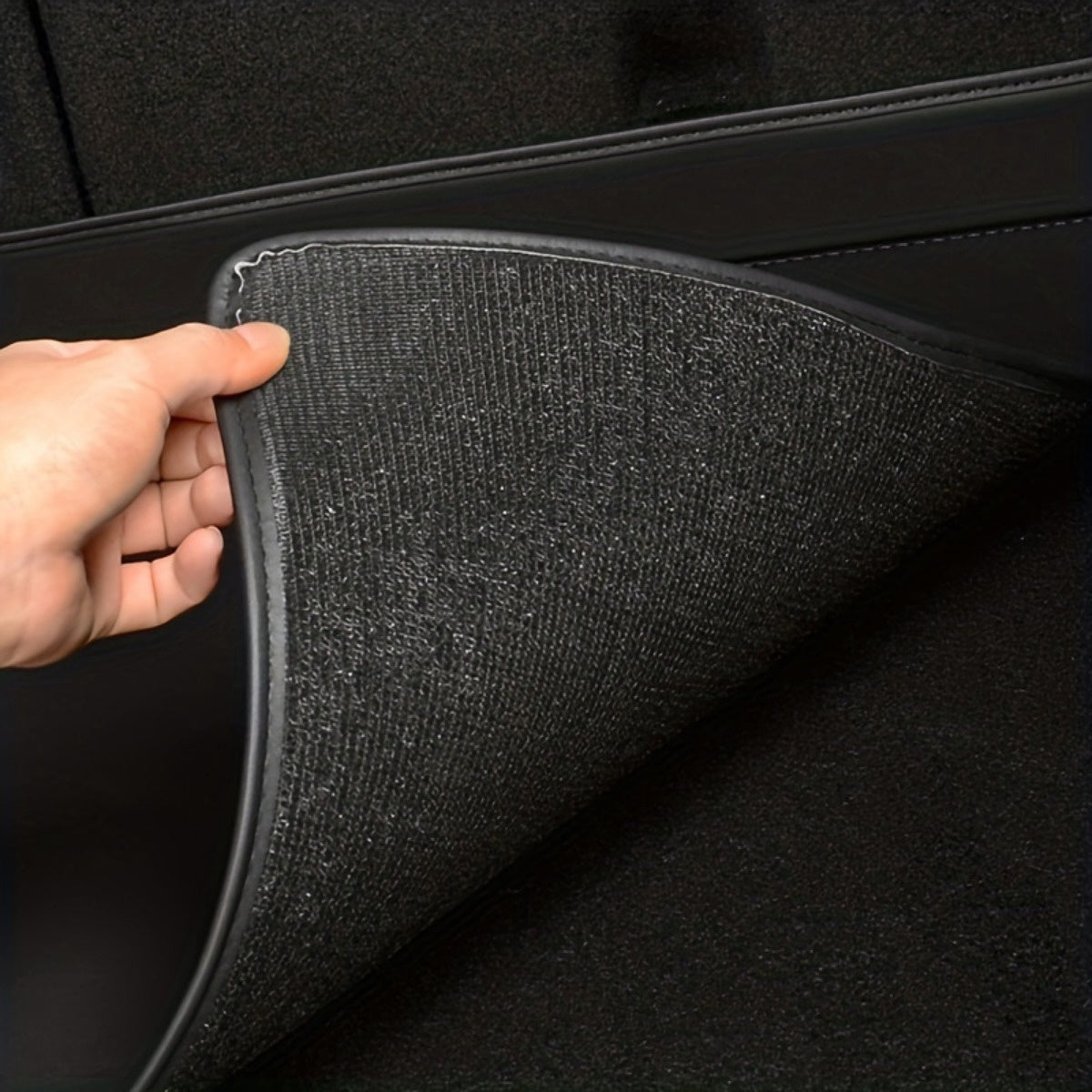 Car Trunk Mat Waterproof Leather Cargo Liner for Model Y with Raised Edges