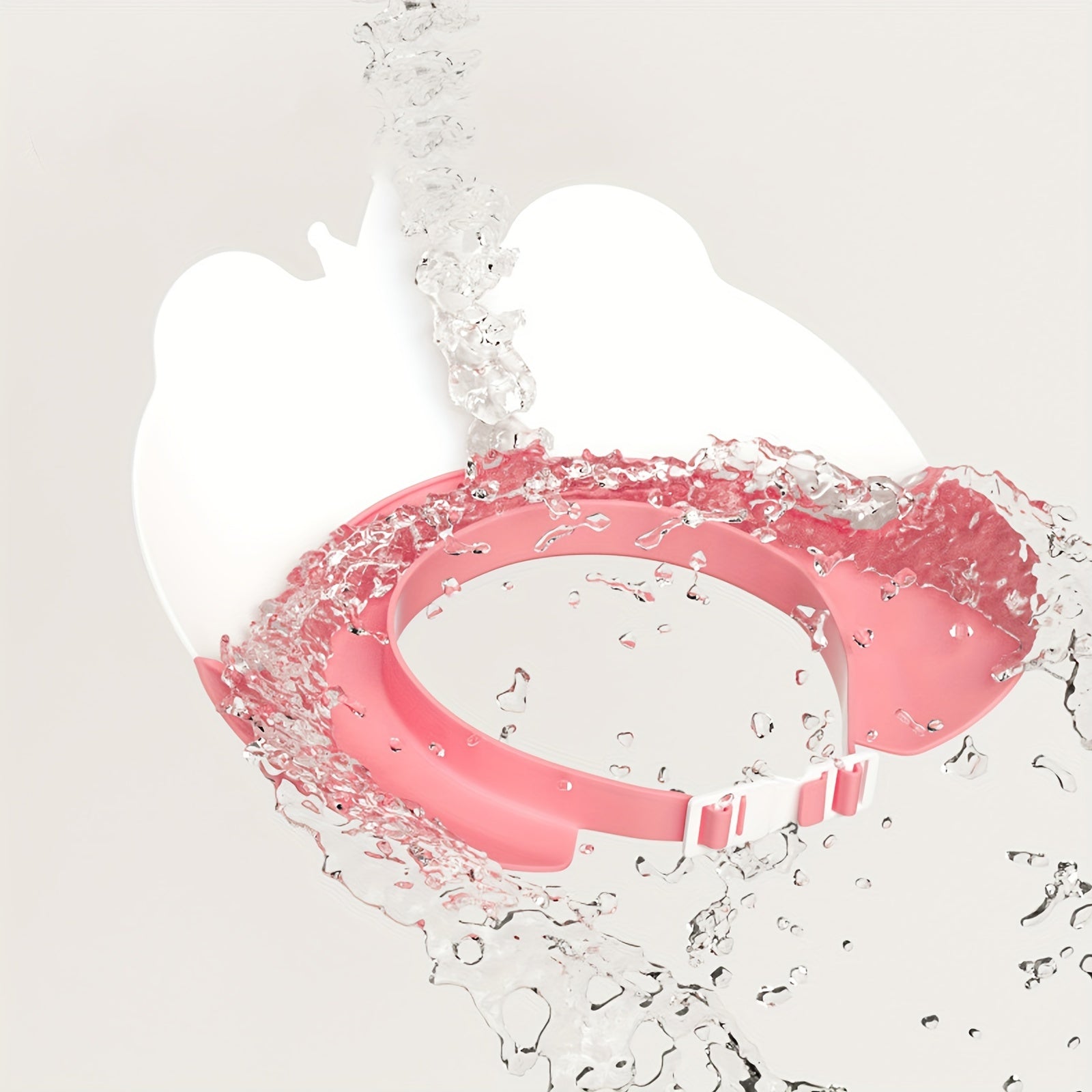 Baby Shower Cap Waterproof with Ear Shield for Infants 0-3 Years Pink Blue