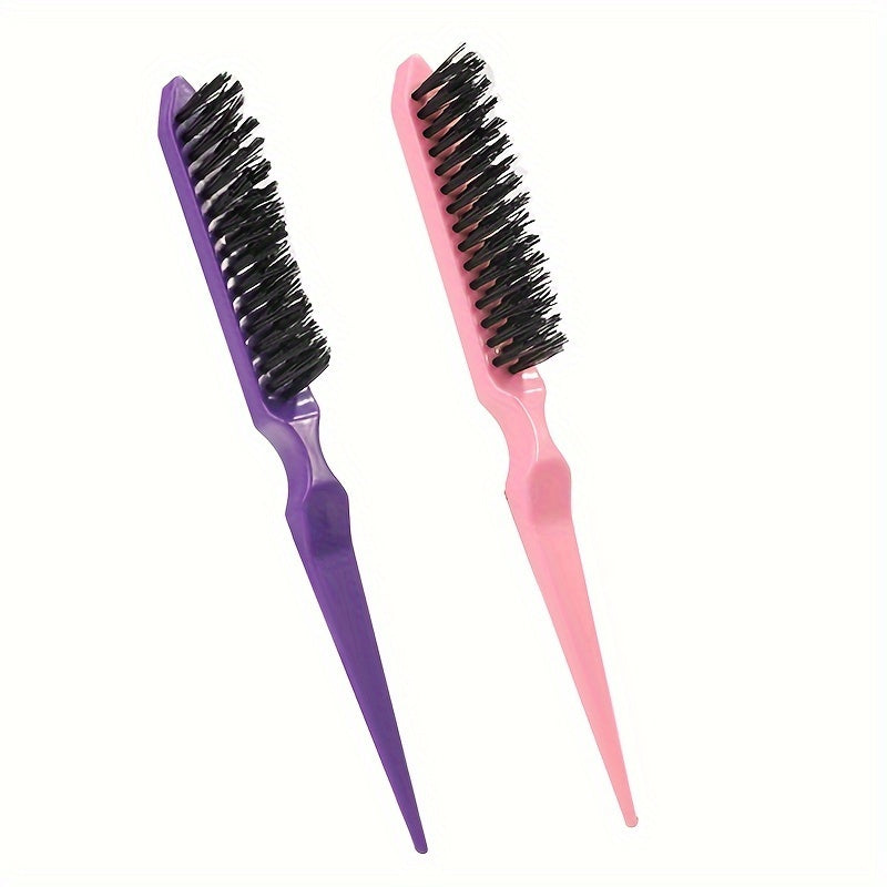 Peine de plástico para cabello, herramienta de peinado con fila triple para uso en barberías y salones