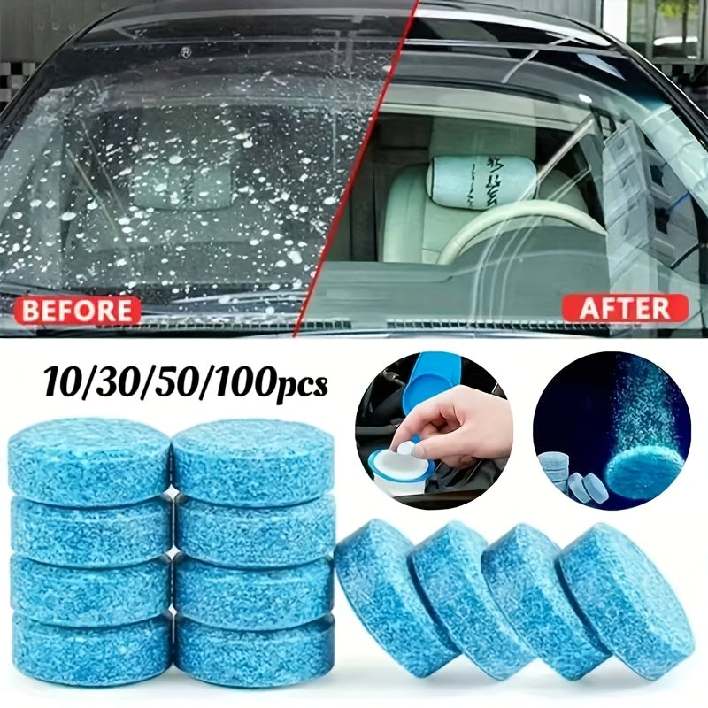 Windshield Wiper Fluid Tablets Pack of 10 30 50 100 Concentrated Solid Wiper Essence