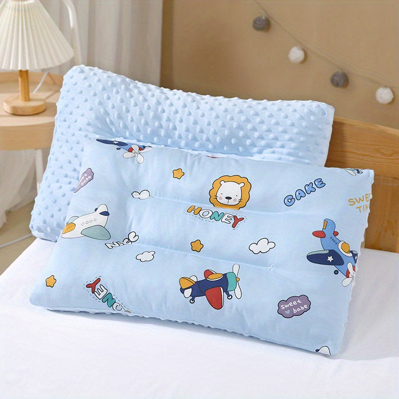 Children's Reversible Pillow with Bean Down Filling for Comfort