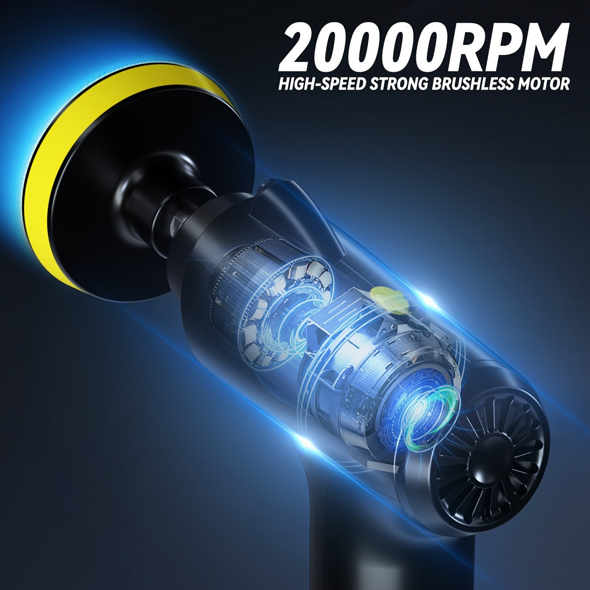 Rechargeable Cordless Car Polisher with 2000mAh Lithium Battery and USB Charging