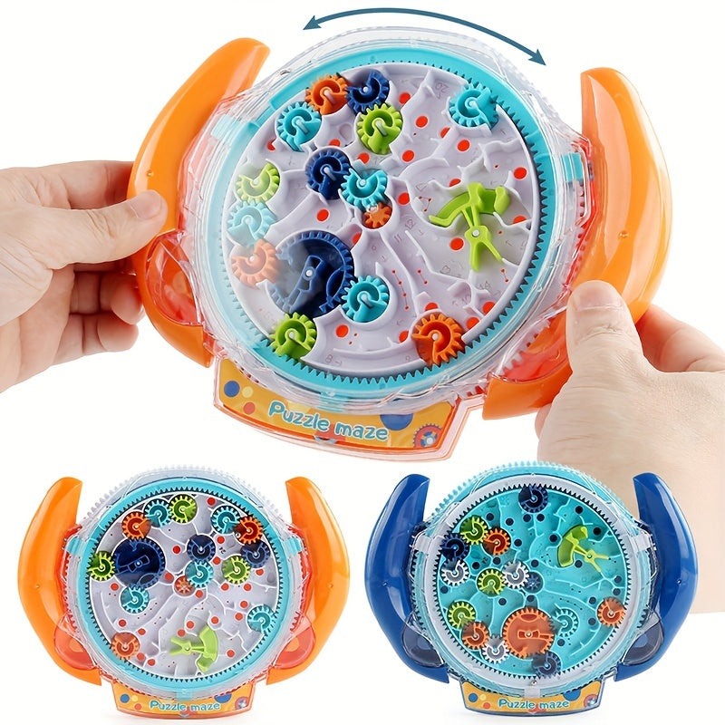 Puzzle Toy for Kids Age 3+ Maze Challenge Gear and Balance Control Game in Orange Blue and Mixed Colors
