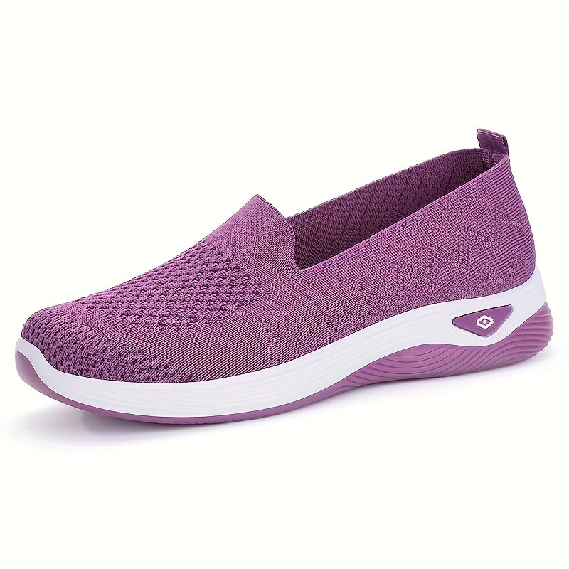 Women's Mesh Slip-On Sneakers Lightweight Comfort Walking Shoes Black