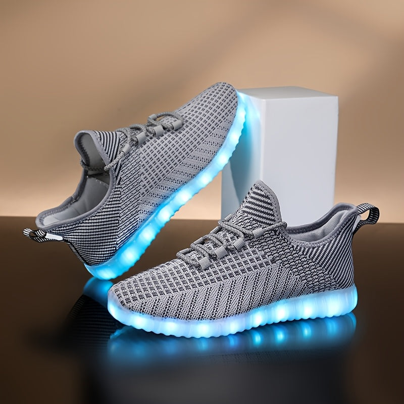 Ayollar uchun kundalik LED yoritgichli sport poyabzali USB qayta zaryadlanadigan qorqinchli yoritgichli sport poyabzali