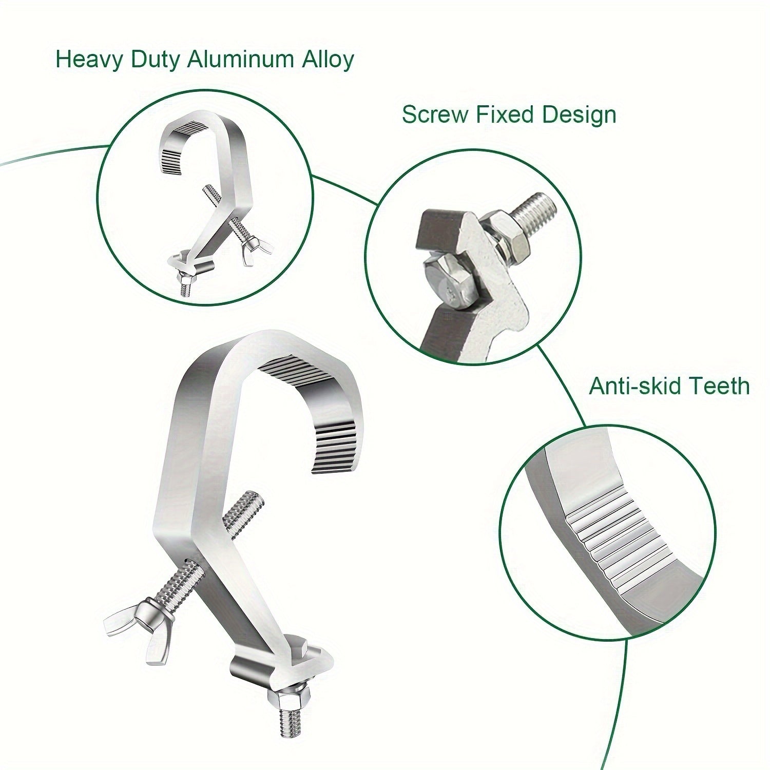Moslashuvchan sahna chiroqlari uchun Par va Beam chiroqlari uchun olmoslar to'plami, Kumush kulrang, 1/4/10 dona
