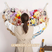 Stuffed Animal Wall Organizer Net Hammock for Bedroom Playroom Storage