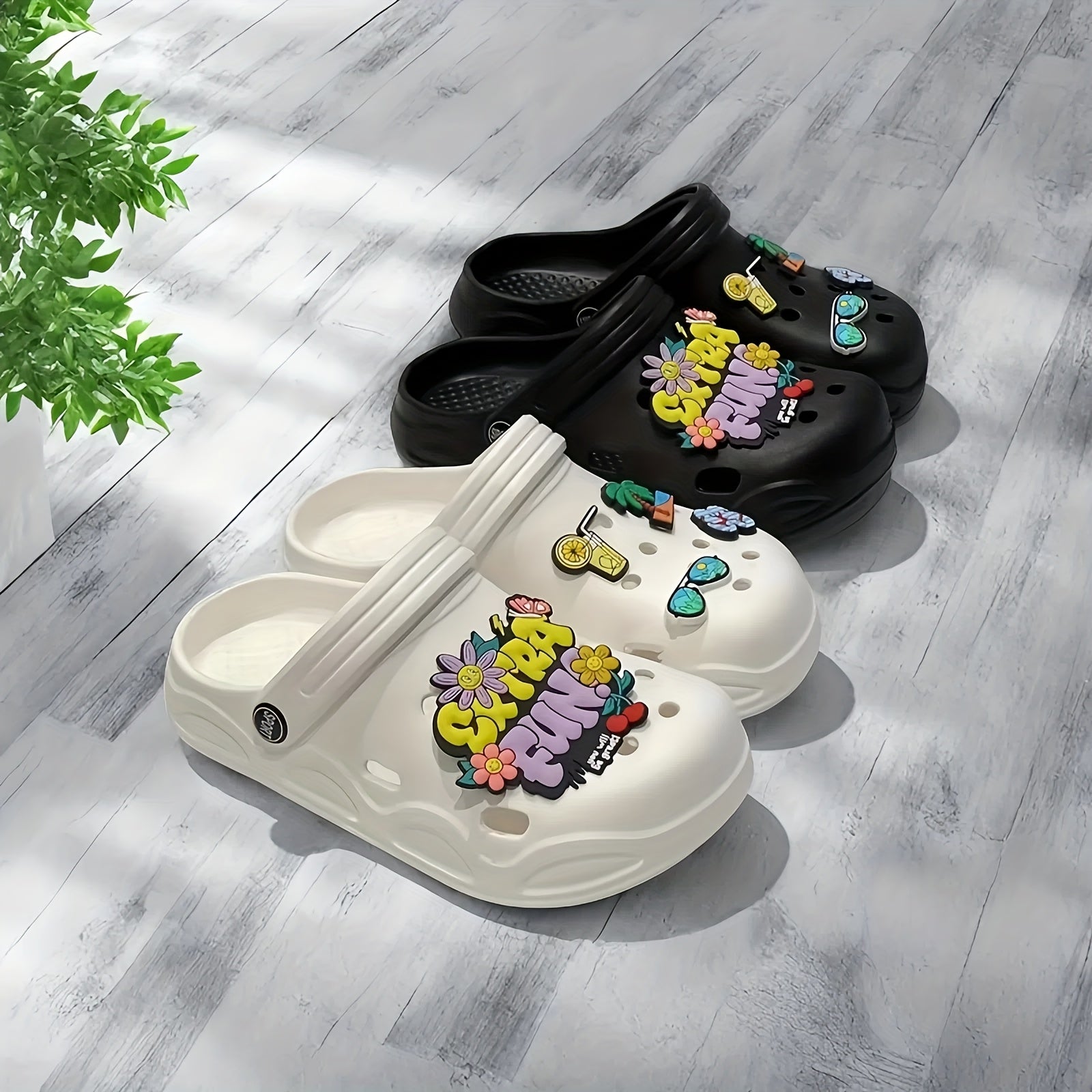 Women's EVA Flat Summer Shoes Beach Water Sandals with Accessories