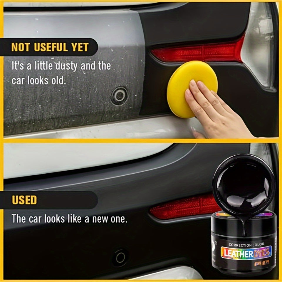 Kit de tinte negro para restauración de plástico para parachoques y molduras de coche 30g