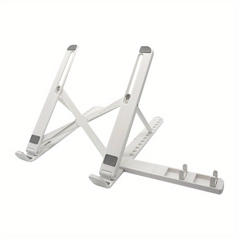 Adjustable White Laptop and Tablet Stand with Dashboard Mount Waterproof Foldable and Height Adjustable