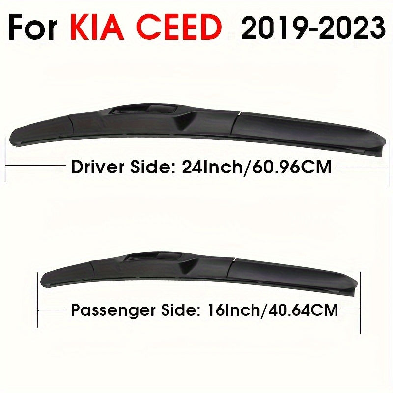 Car Windshield Wiper Blades Pair for Front Windshield Compatible with Kia Ceed 2006-2023