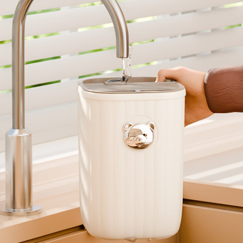 Kitchen Knife Holder and Storage Rack with Drainable Bottom and Chopstick Tube for Harvest Thanksgiving Christmas Decor