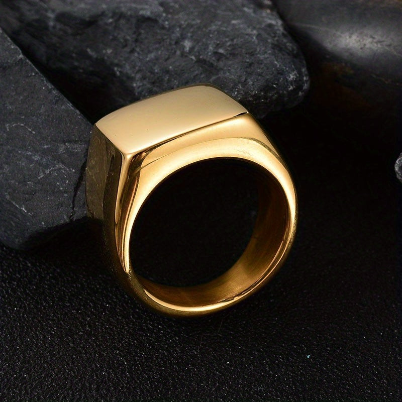 Plain Stainless Steel Ring for Men, Simple Fashion Jewelry, Durable and Stylish