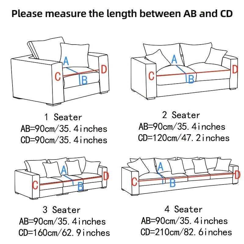 Velvet Sofa Cover Non-Slip Soft Cozy Machine Washable for Home Decor