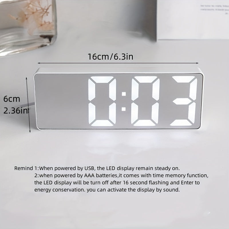 Digital Alarm Clock with Snooze and Brightness Control for Bedroom