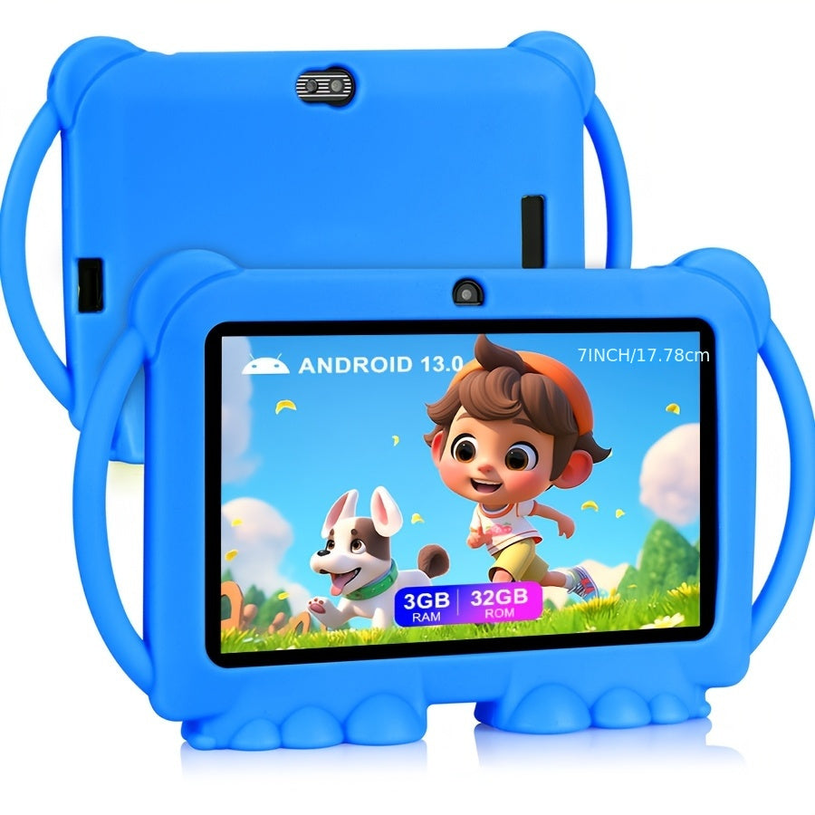 Tableta para niños de 7 pulgadas con 32GB de ROM, 2GB de RAM, Android 11, protección ocular, control parental, funda a prueba de golpes
