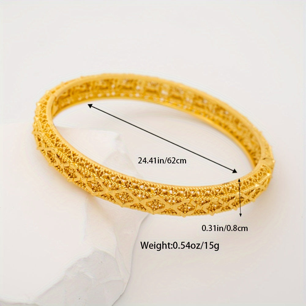 Women’s Gold-Tone Alloy Bangle Set Stylish Fashion Bracelets for Gifting and Everyday Wear