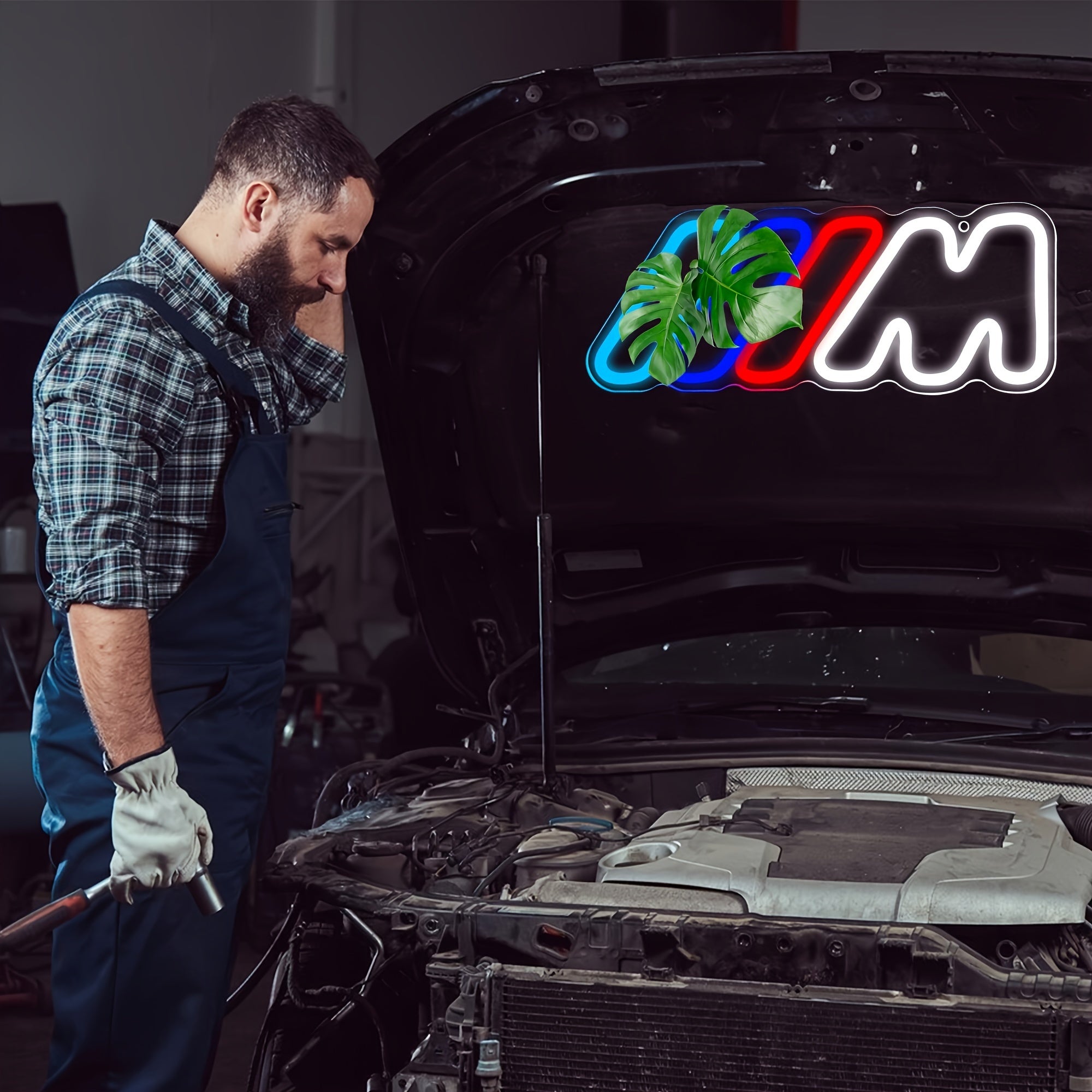 Single Color LED Neon Sign for Car Shops Bedrooms Garages USB Powered