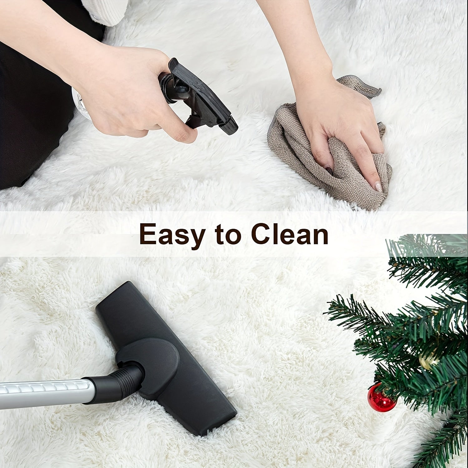 Soft Polyester Shag Area Rug 60x100cm for Living Room and Bedroom