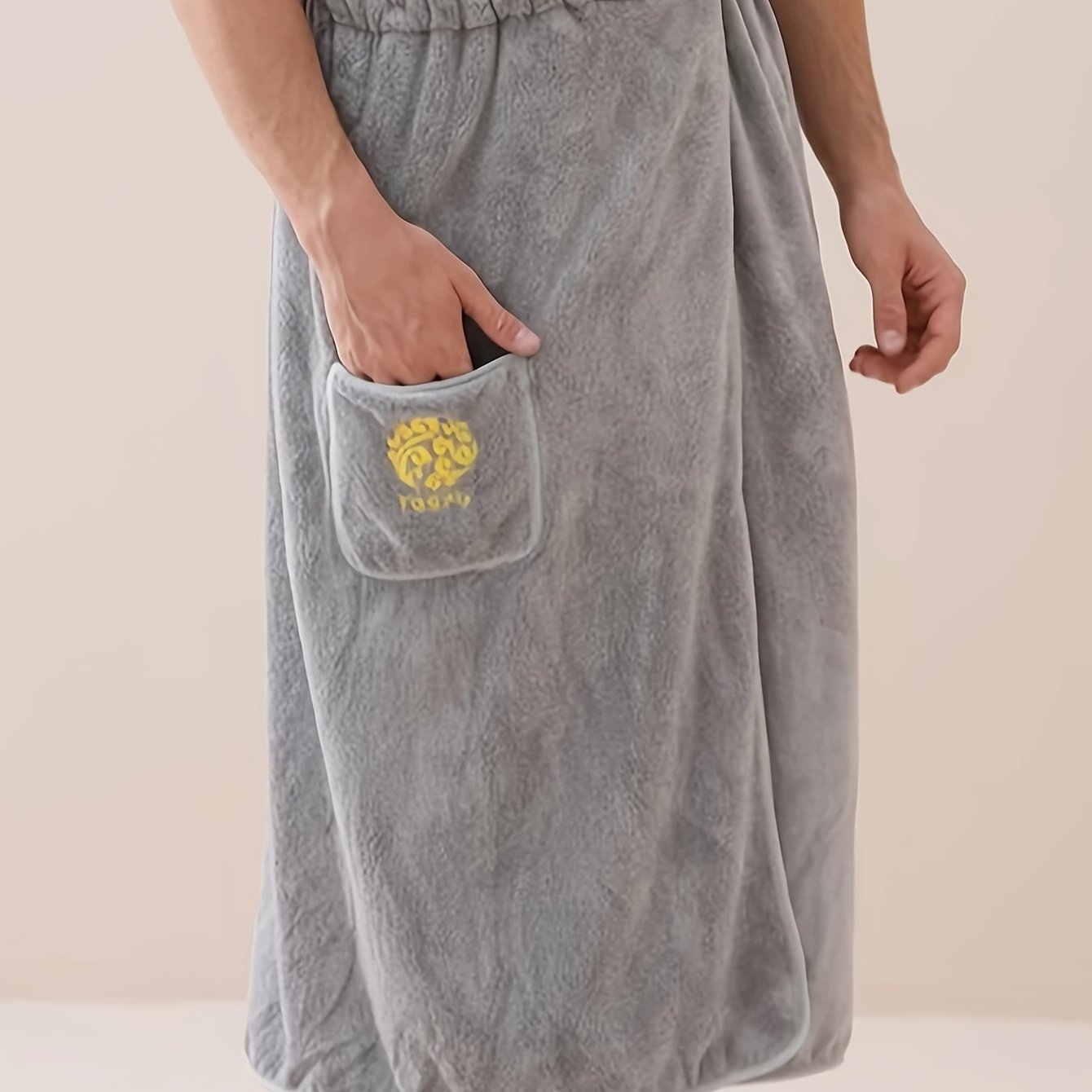 Men's Coral Velvet Bathrobe Thick Soft Anti-Slip Wearable Casual Polyester All-Season