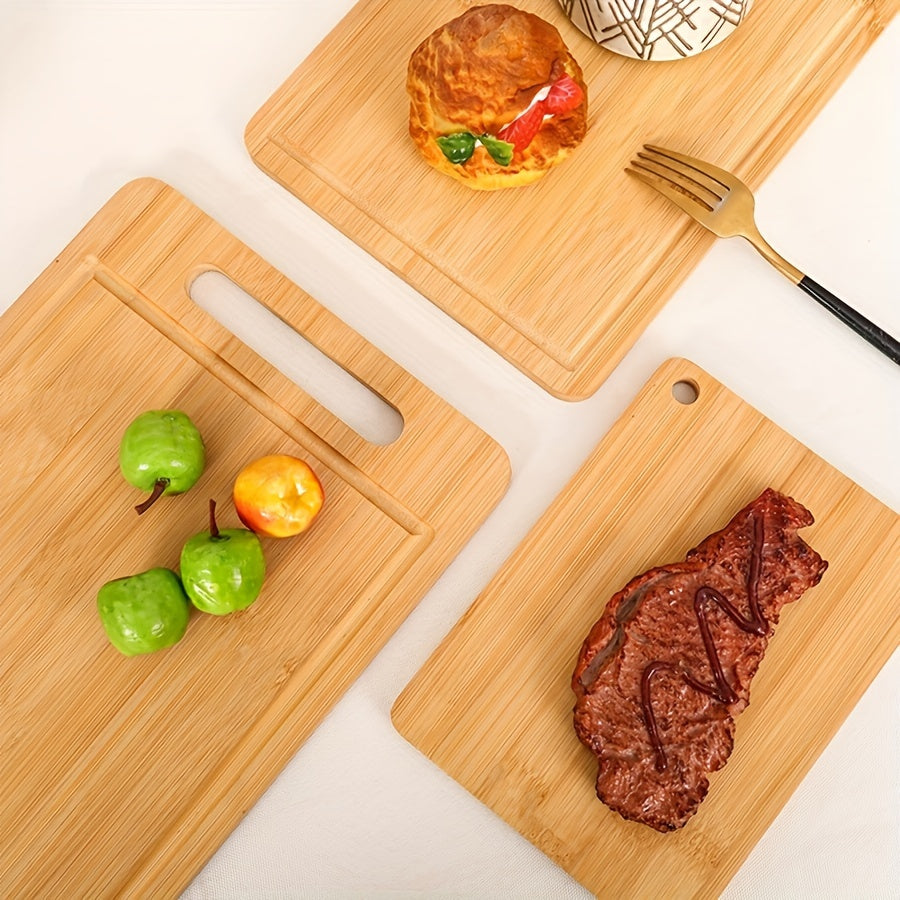 3-Piece Bamboo Cutting Board Set with Juice Groove, Knife-Friendly, Durable