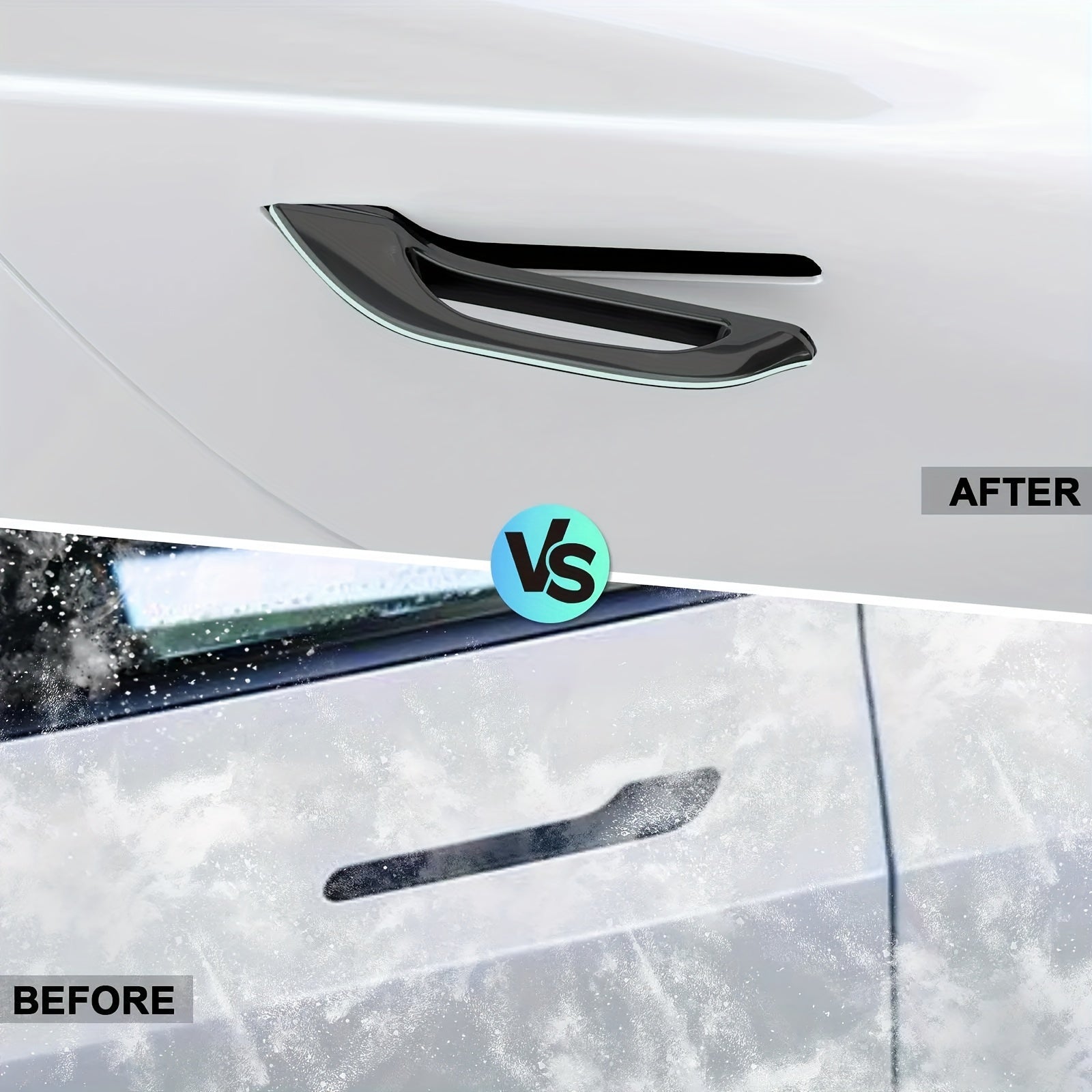 Door Handle Cover Set for Tesla Model 3/Y PVC Protector Wrap 4 Pieces