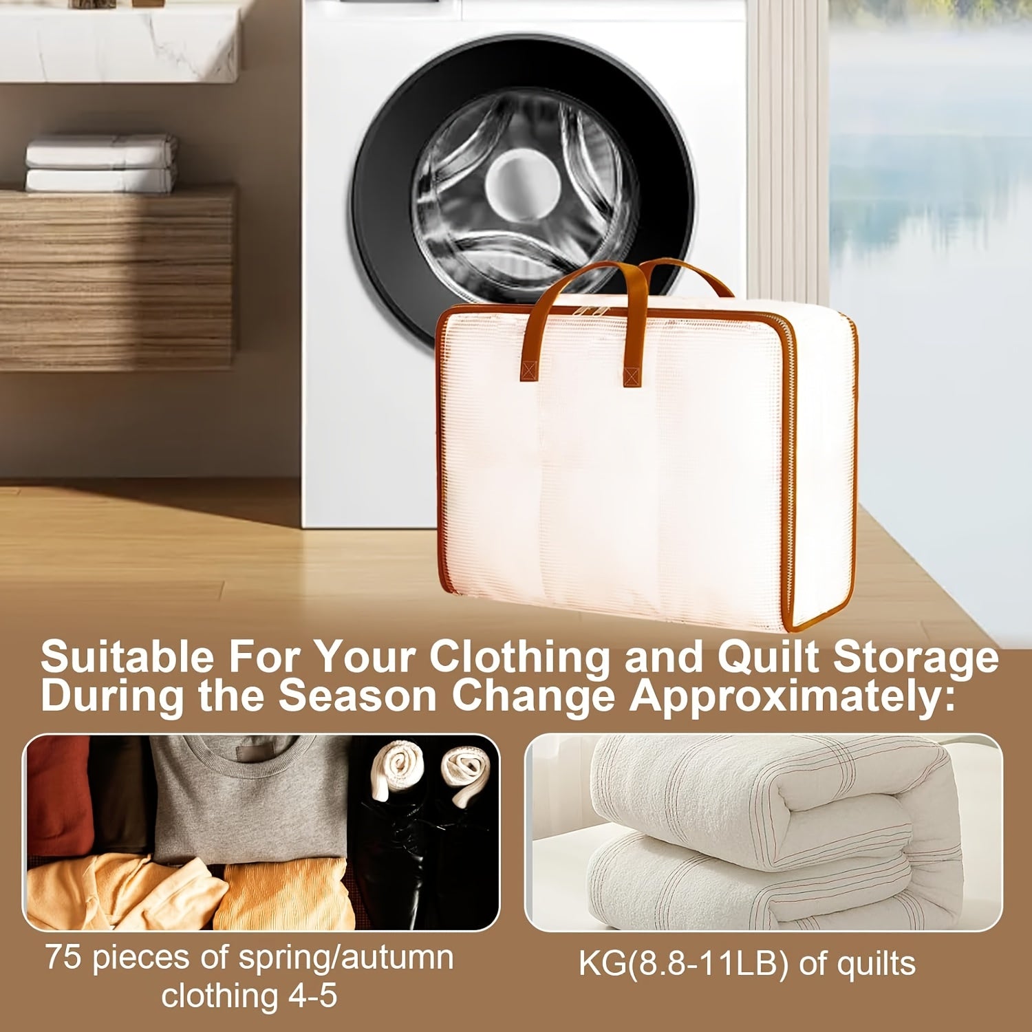 Yumshoq plastik saqlash sumkasi, yostiq va to'shaklar uchun, suv o'tkazmaydigan zipli ost-to'shak tashkilotchisi