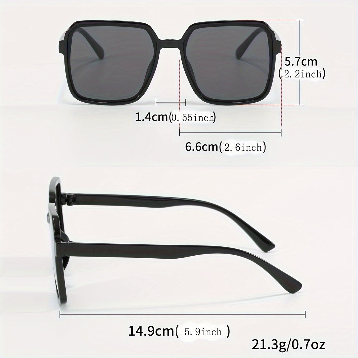 Rectangular Unisex Glasses 5-Pack with Anti-Reflective Polycarbonate Lenses for Running Driving Fishing