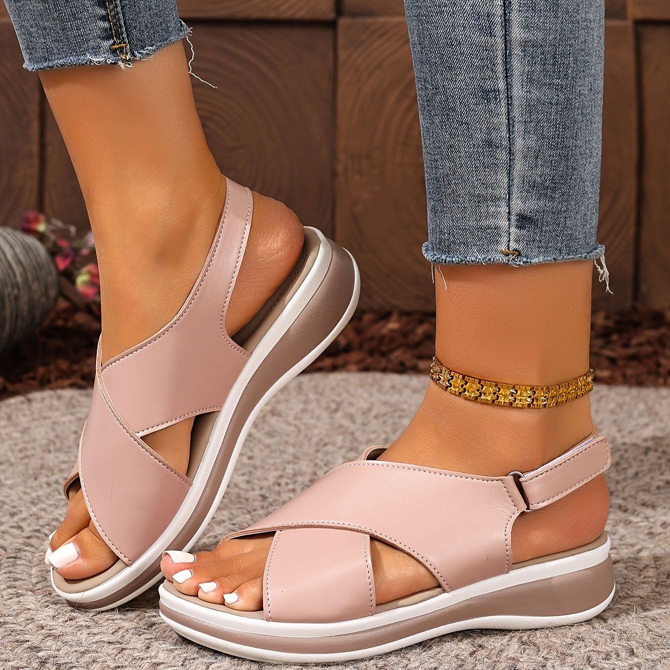Women's Lightweight Wedge Sandals Elegant Comfortable All-Season