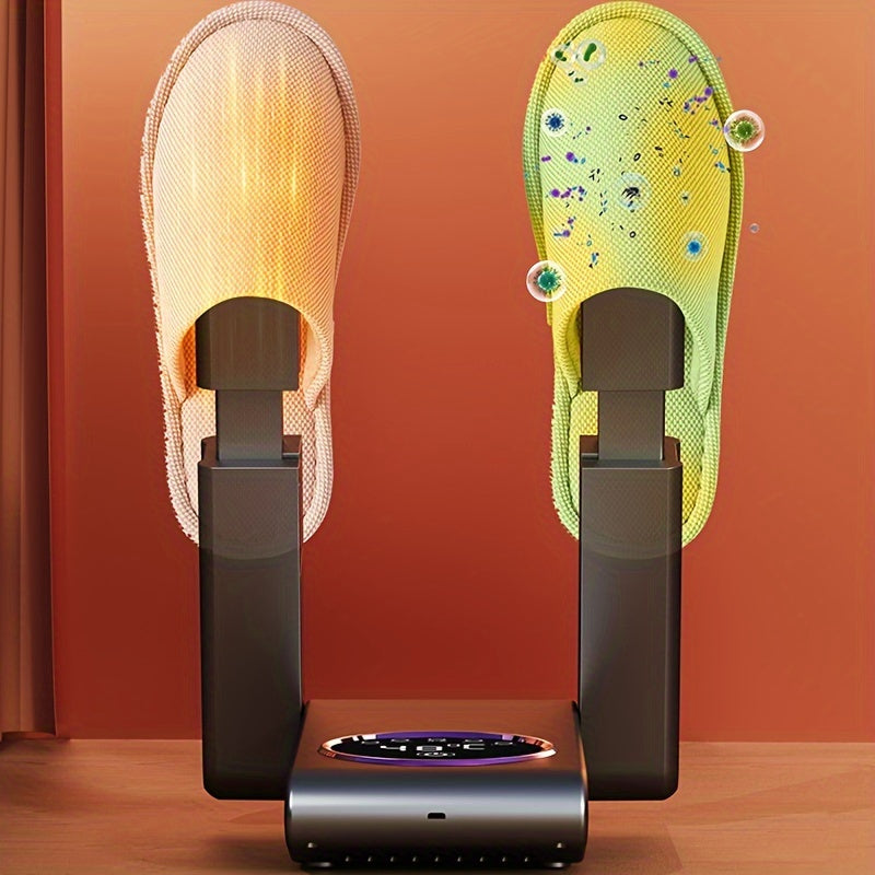 HOTU Qaytariladigan Poyabzal va Poyabzal Quruqchi/Isituvchi: 360° Tez Quruq, Doimiy Harorat, Vaqtli Quruq. Yevropa Standartiga mos kvadrat shakl. Joyni tejaydigan, batareyalar kerak emas.