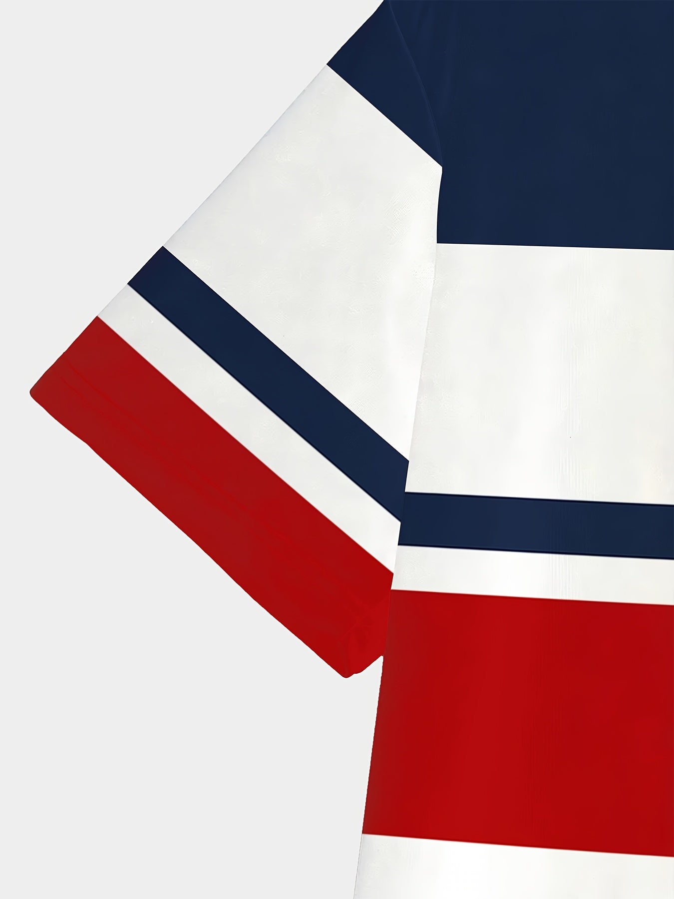 Men's Striped Short Sleeve T-Shirt with Crew Neck Digital Print All-Season Polyester Knit