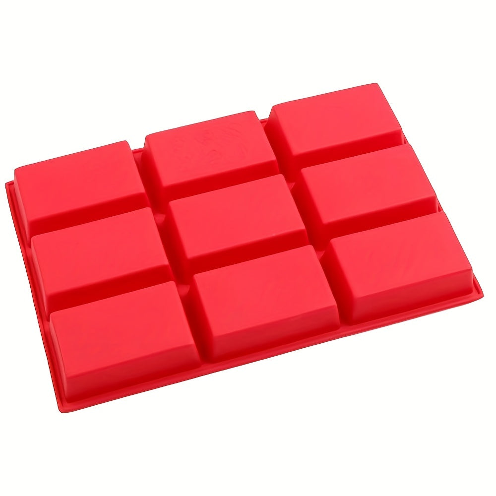 Silicone Cake Mold 9 Cavities High Heat Resistant Mini Brownie Pan for Baking