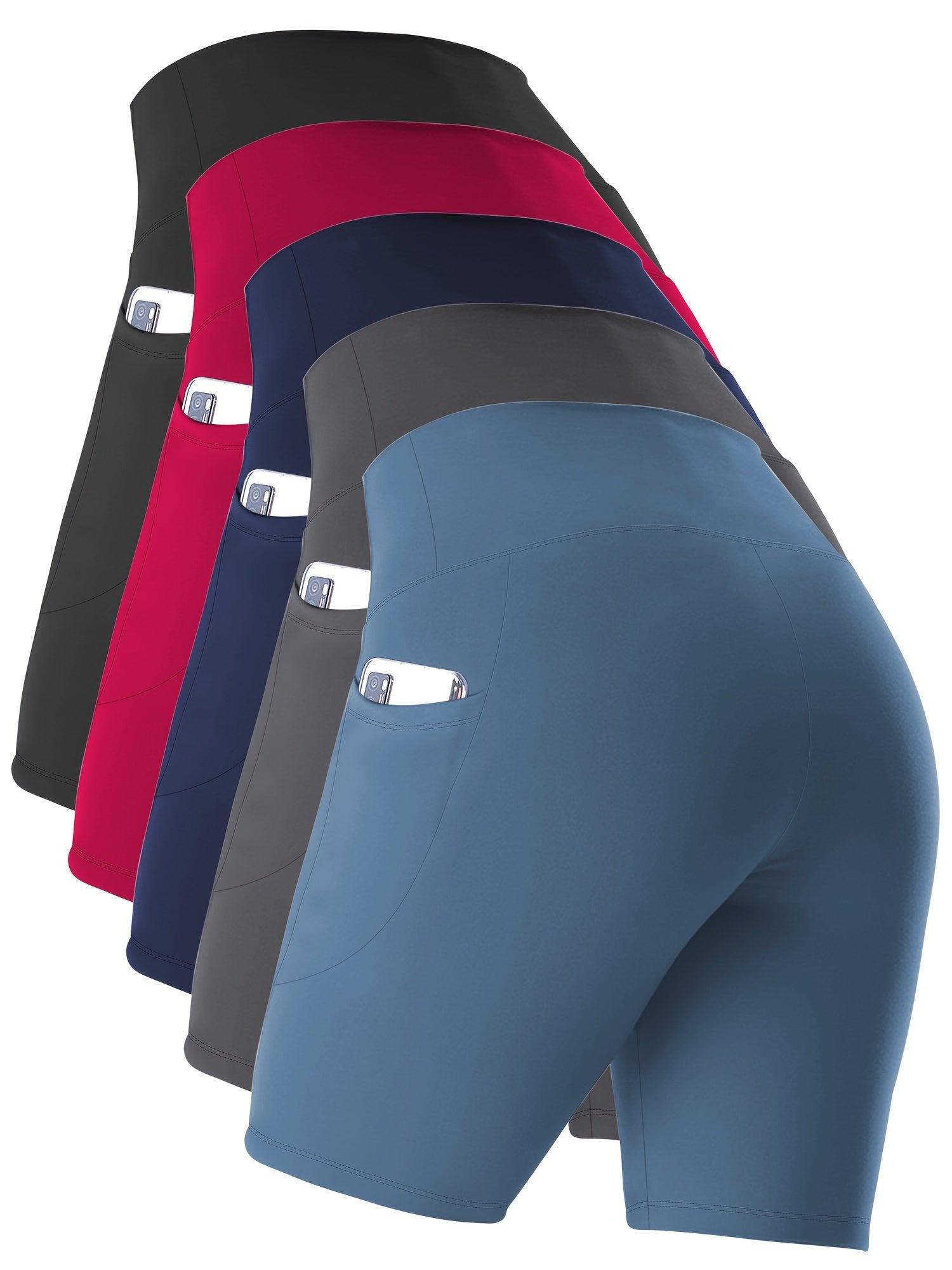 Plus Size High-Waisted Capri Leggings with Pockets for Yoga and Workout