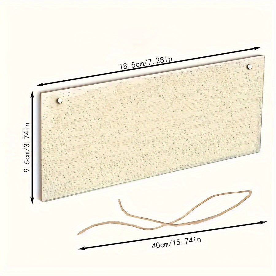 Vintage Rustic Waterproof Bathroom Sign 8.5x19.5cm with Twine Rope