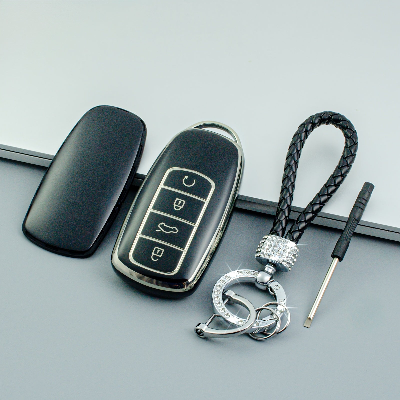 Soft TPU Key Fob Cover for Car Key Protector Compatible with Tigo 7/8 Plus C5