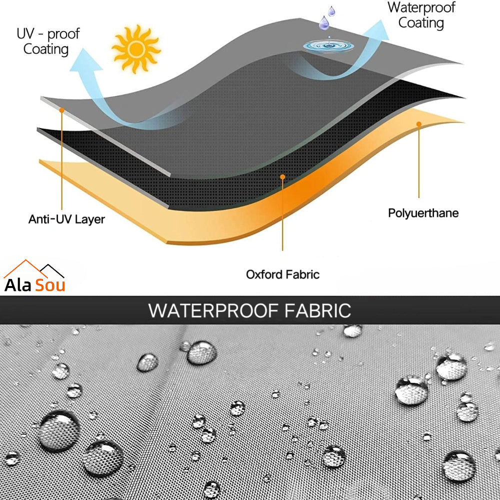 Heavy-Duty Oxford Fabric Appliance Cover Waterproof Dust Cover with Storage Pocket for Electric Pressure Cookers and Air Fryers