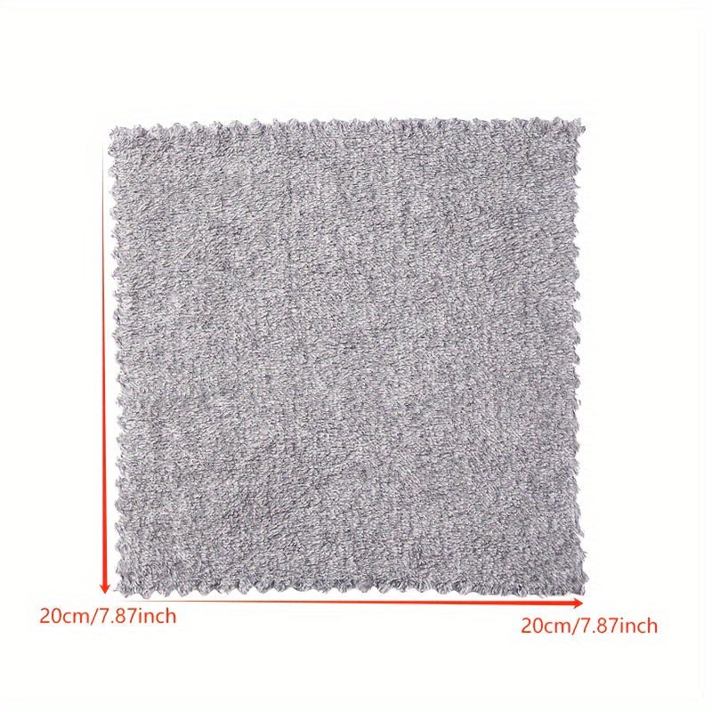 Bamboo Charcoal Fiber Dishwashing Rag Absorbent Kitchen Scrubbing Towel