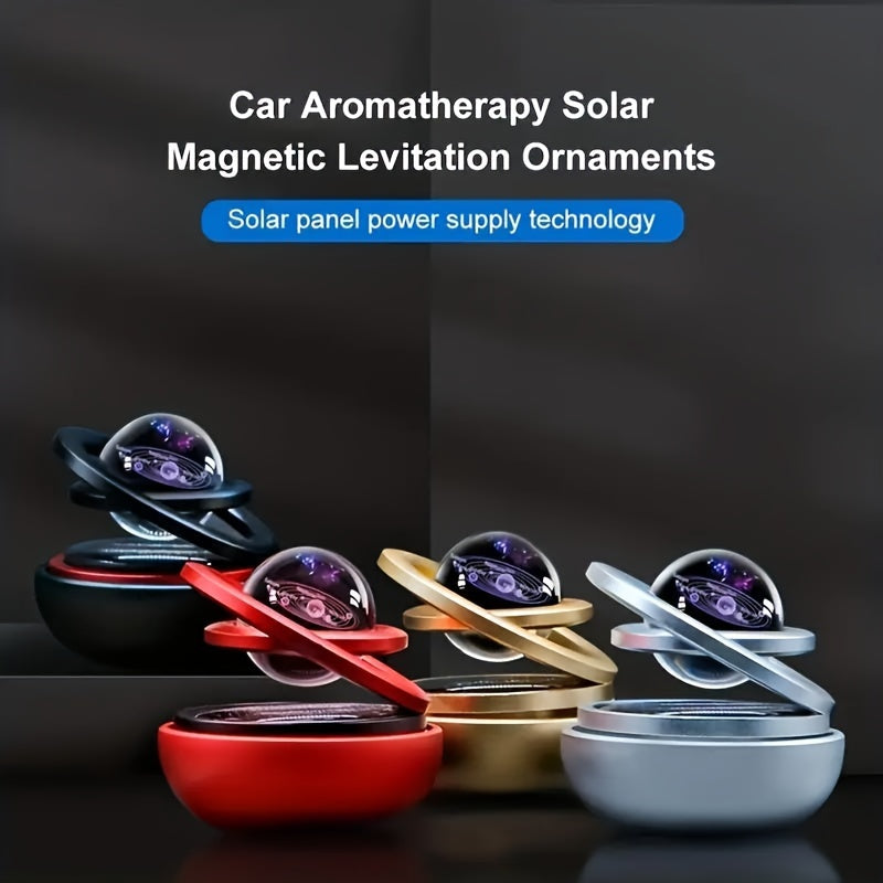 Solar Car Interior Rotation Trim Air Freshener with Paper Scented Tablets