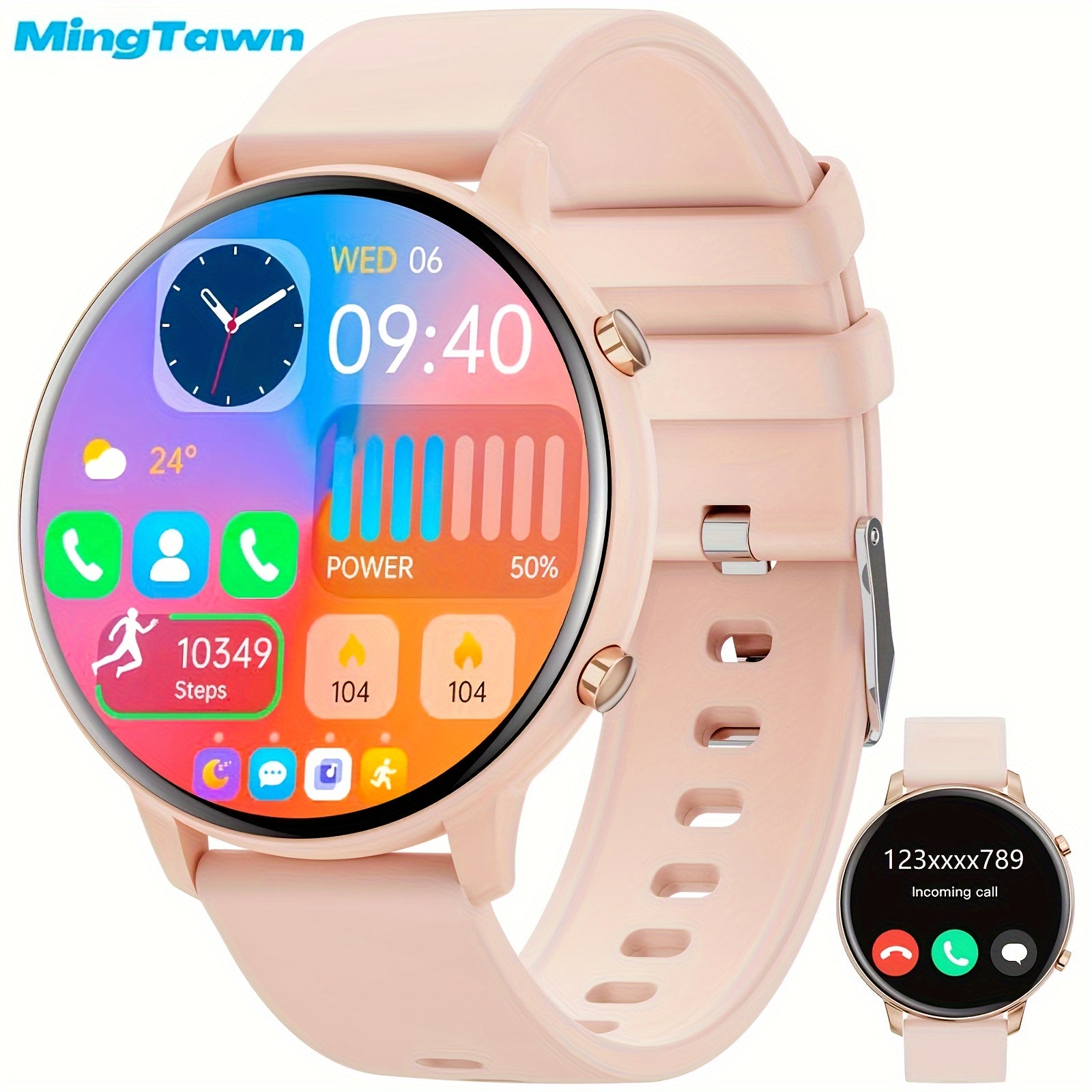 Smartwatch for Women Men 1.39 Inch HD Display 100+ Sports Modes Waterproof IP67